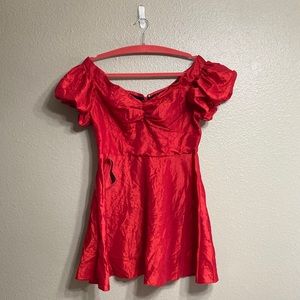Topshop Off-the-Shoulder Holiday Dress